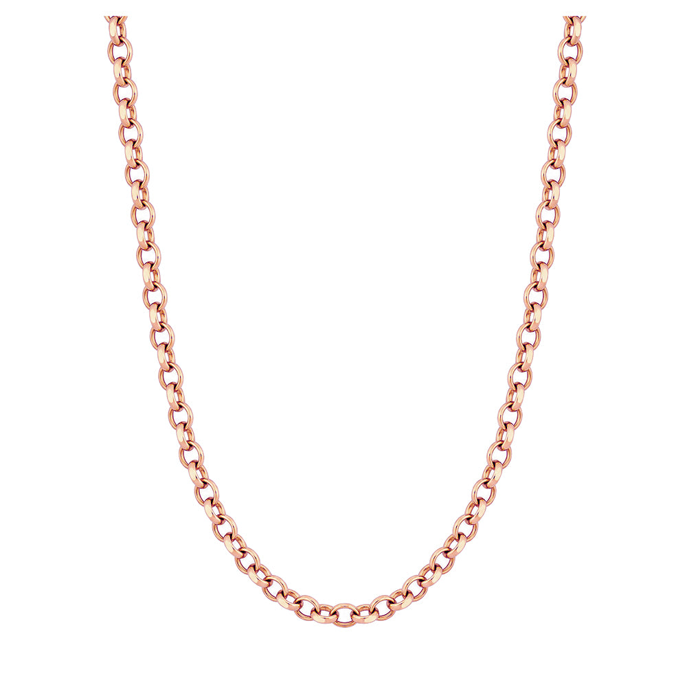 Oval Belcher Chain 3.30mm — Rose Gold